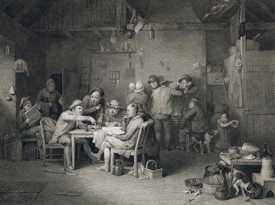 The Village Politicians, engraved by Abraham Raimbach by David Wilkie